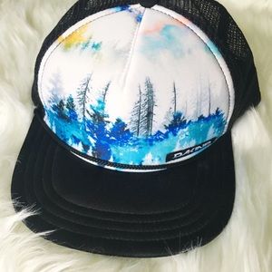 Dakine trucker hat with water color trees
